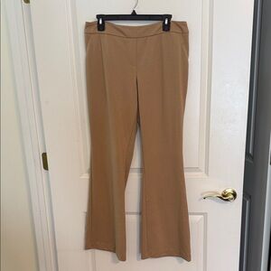 New York & Company Camel Tan Flare Knit Pants L